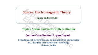 Scalar And Vector Differentiation Ppt Scalar And Vector Differentiation Ppt
