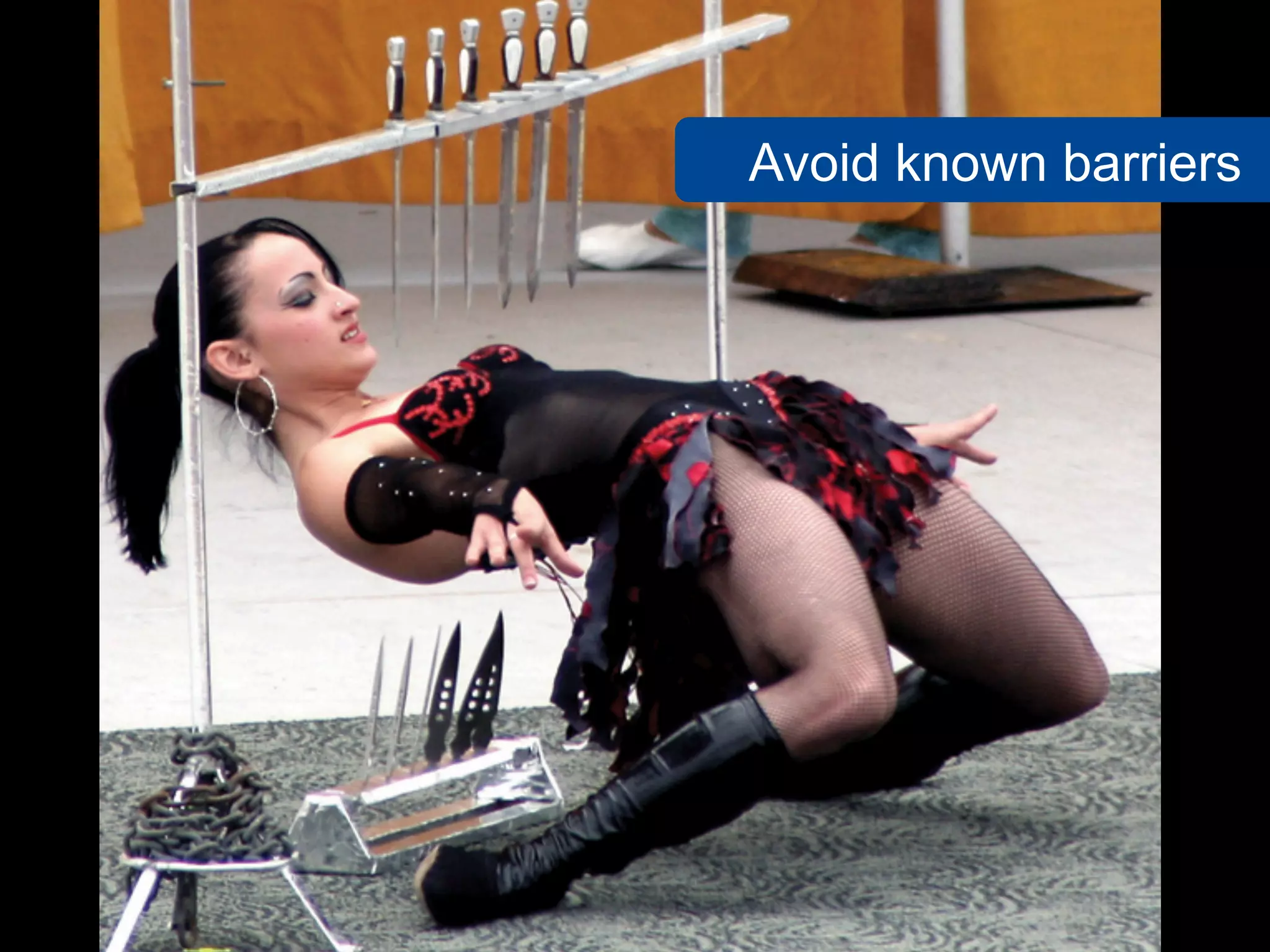 Avoid known barriers
 