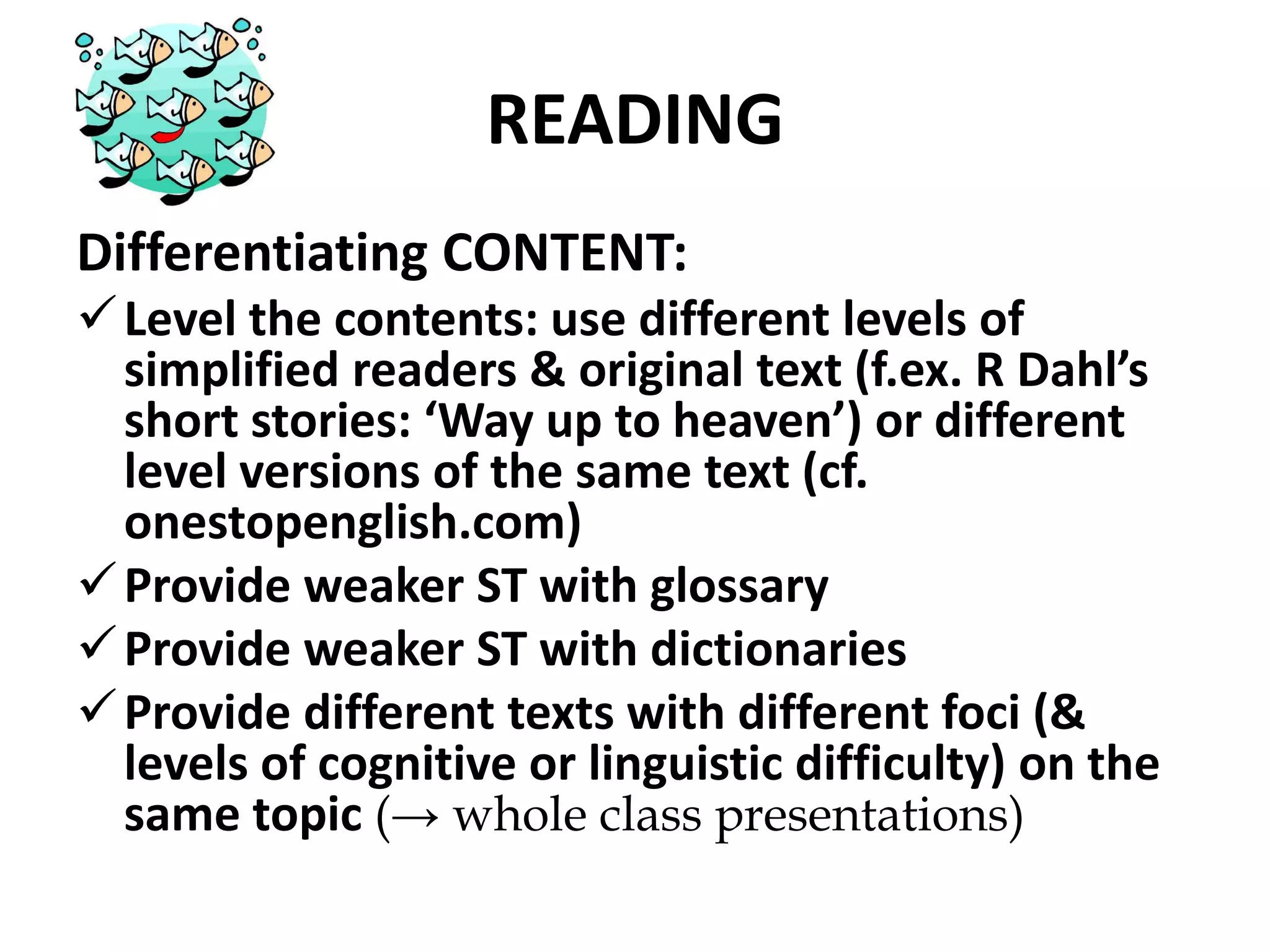 Give them first letter of missing words (Handout 1)