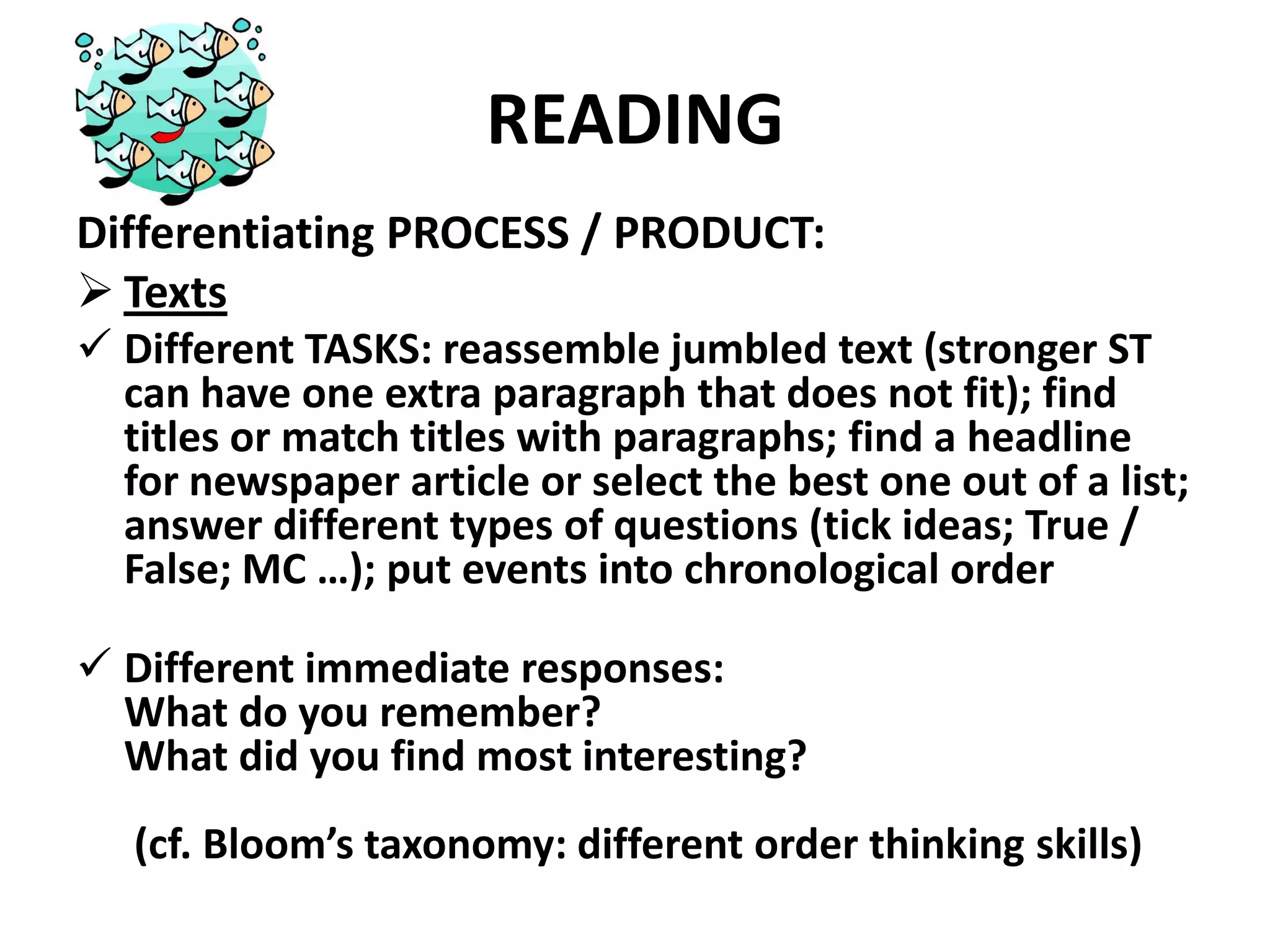 Give them German and / or French translations of missing words (Handouts 1 & 2) 