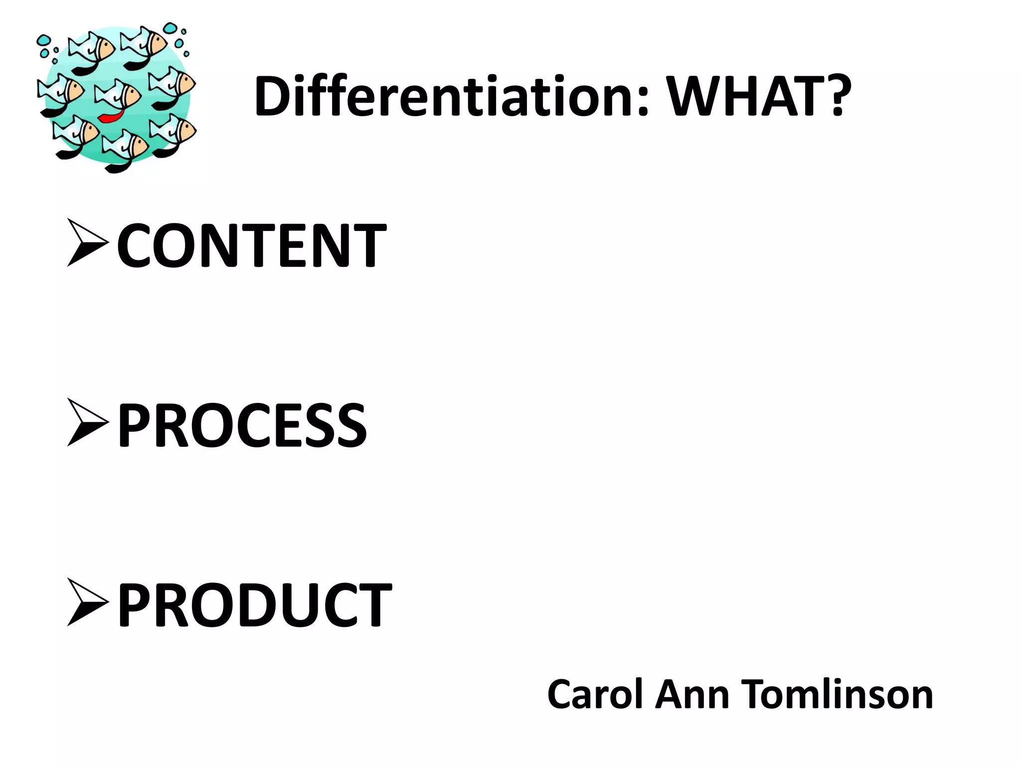 Differentiation: WHAT?CONTENT