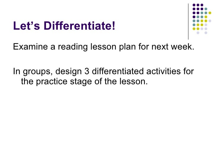 differentiated lesson plans