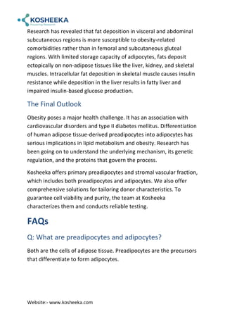 Differentiation of Preadipocytes: Role in Lipid Metabolism and Obesity ...