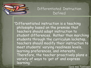 Differentiated Instruction in the Social Studies and English Classrooms ...