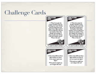 Challenge Cards
 
