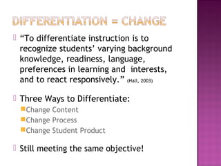 Differentiation vs scaffolding | PPT