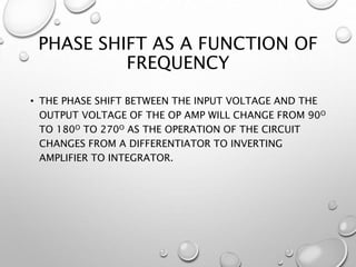 Inverting Phase Shift Differentiator | PPT