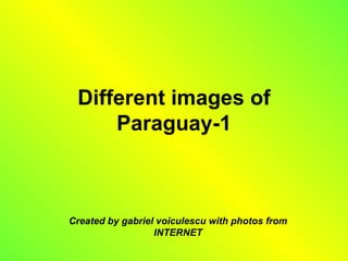 Different images of Paraguay-1 Created by gabriel voiculescu with photos from INTERNET 
