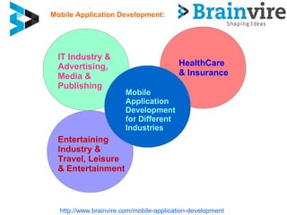 http://www.brainvire.com/mobile-application-development
Mobile
Application
Development
for Different
Industries
Entertaini...