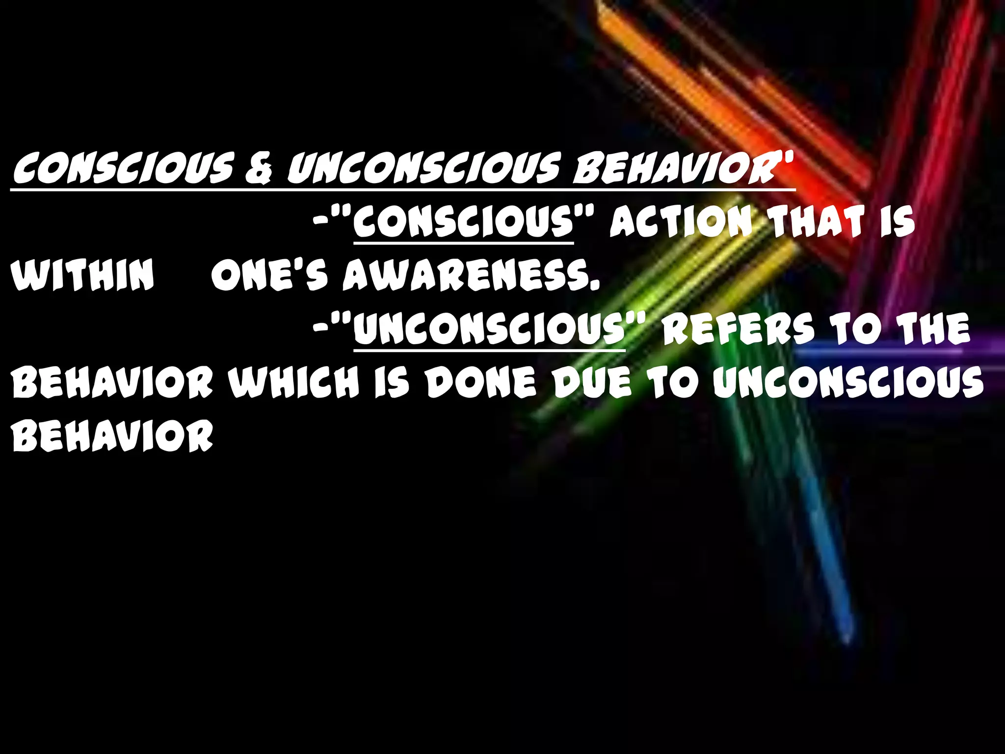 Different kinds of behavior ppt