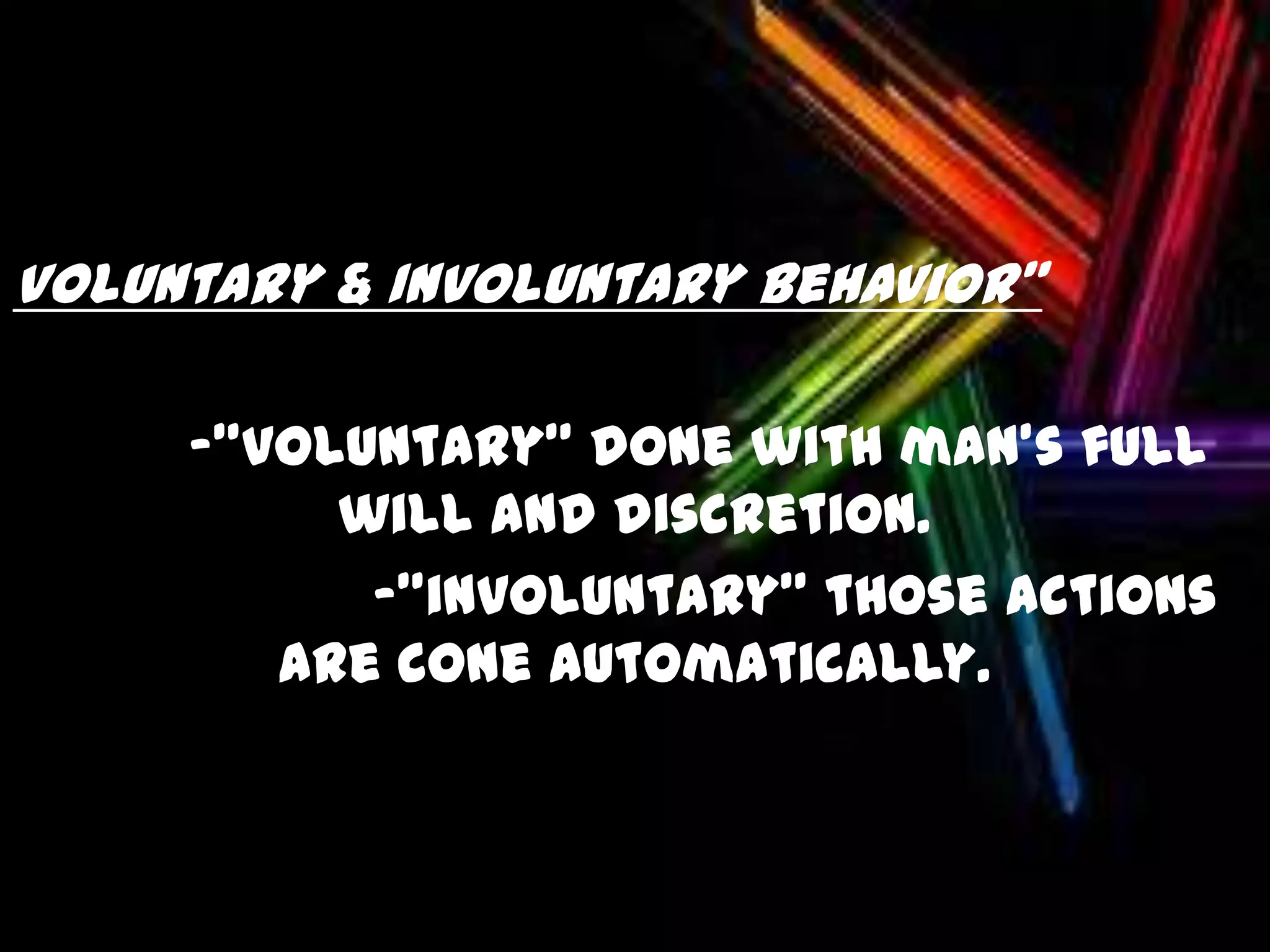 Different kinds of behavior ppt