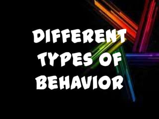 Different
Types of
Behavior

 