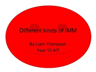 Different kinds of IMM By Liam Thompson Year 12 AIT 