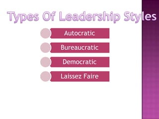 Different kinds of leadership style