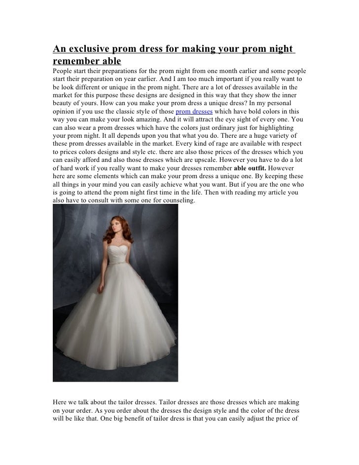 Different kinds of prom dresses for college prom night