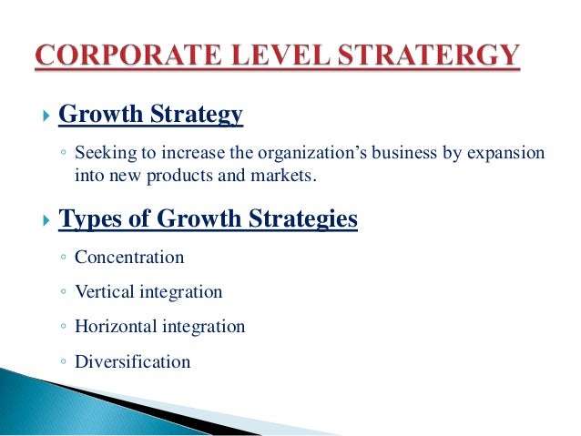 different levels of strategy corporate level strategy examples