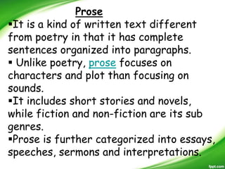 Different literary types | PPTX