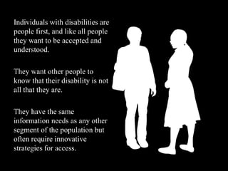 MYTH: Employees with disabilities have a higher absentee rate than employees without disabilities.FACT: Studies by firms such as DuPont show that employees with disabilities are not absent any more than employees without disabilities.
