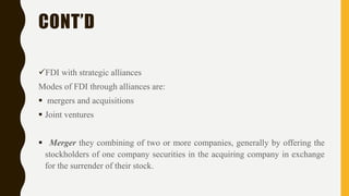 Different modes of entry into international business | PPTX