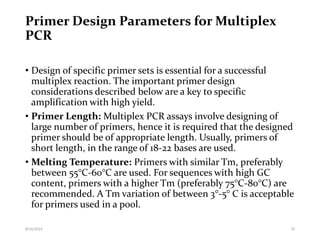 Different pcr techniques and their application | PPTX