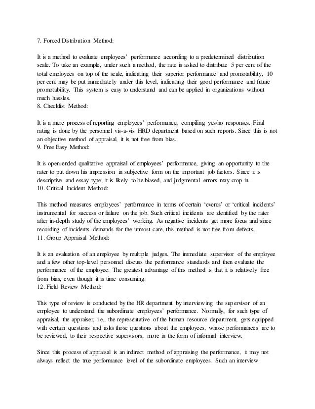 essay evaluation method