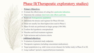 Different phases of clinical trials | PPTX