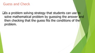 Check Problem Different Problem Solving Strategies.pptx