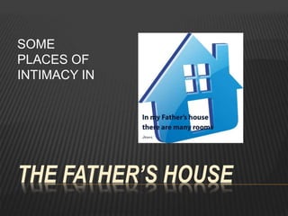 THE FATHER’S HOUSE
SOME
PLACES OF
INTIMACY IN
 