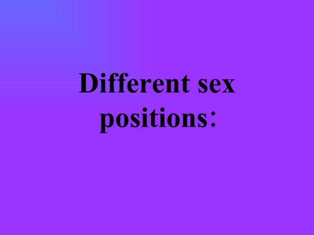 Different sex positions | PPS