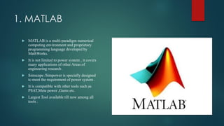 Different simulation softwares in power system | PPT