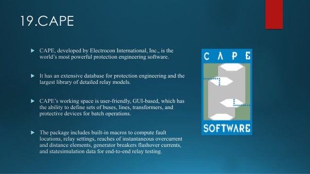 cape software for protection engineering download
