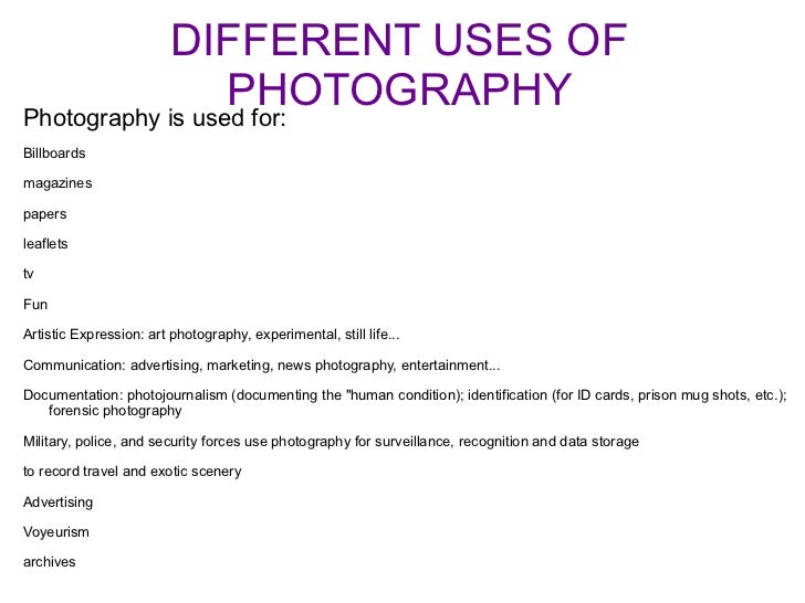 types of photography
