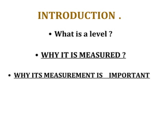 Different techniques of level measurments | PPT