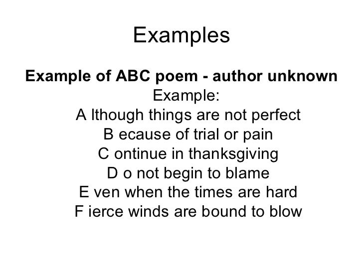 example of poetry poem