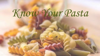Know Your Pasta
 