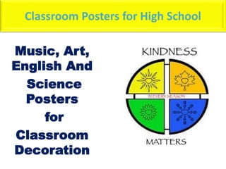 Classroom Posters for High School
Music, Art,
English And
Science
Posters
for
Classroom
Decoration
 
