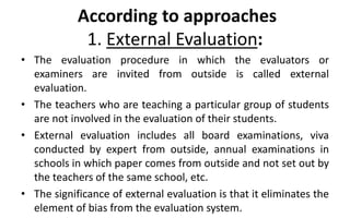 DIFFERENT TYPE OF EDUCATIONAL MEASUREMENT AND EVALUATION TOOLS AND ...