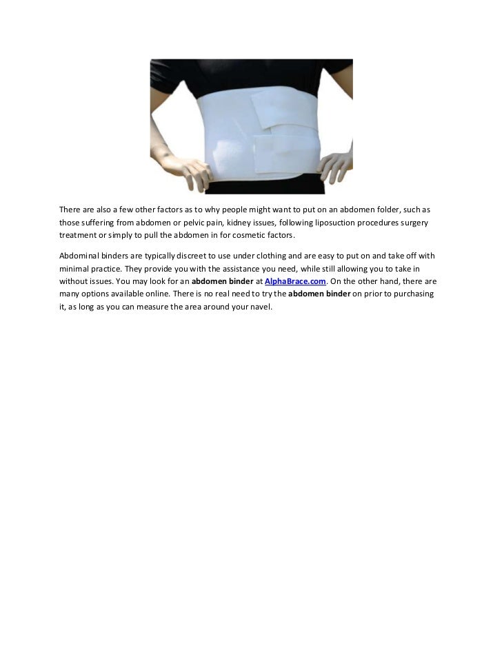 Different Types of Abdominal Binders