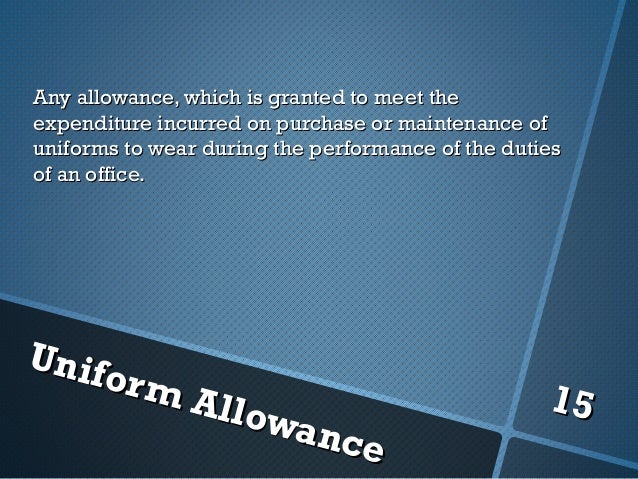 Different types of allowances