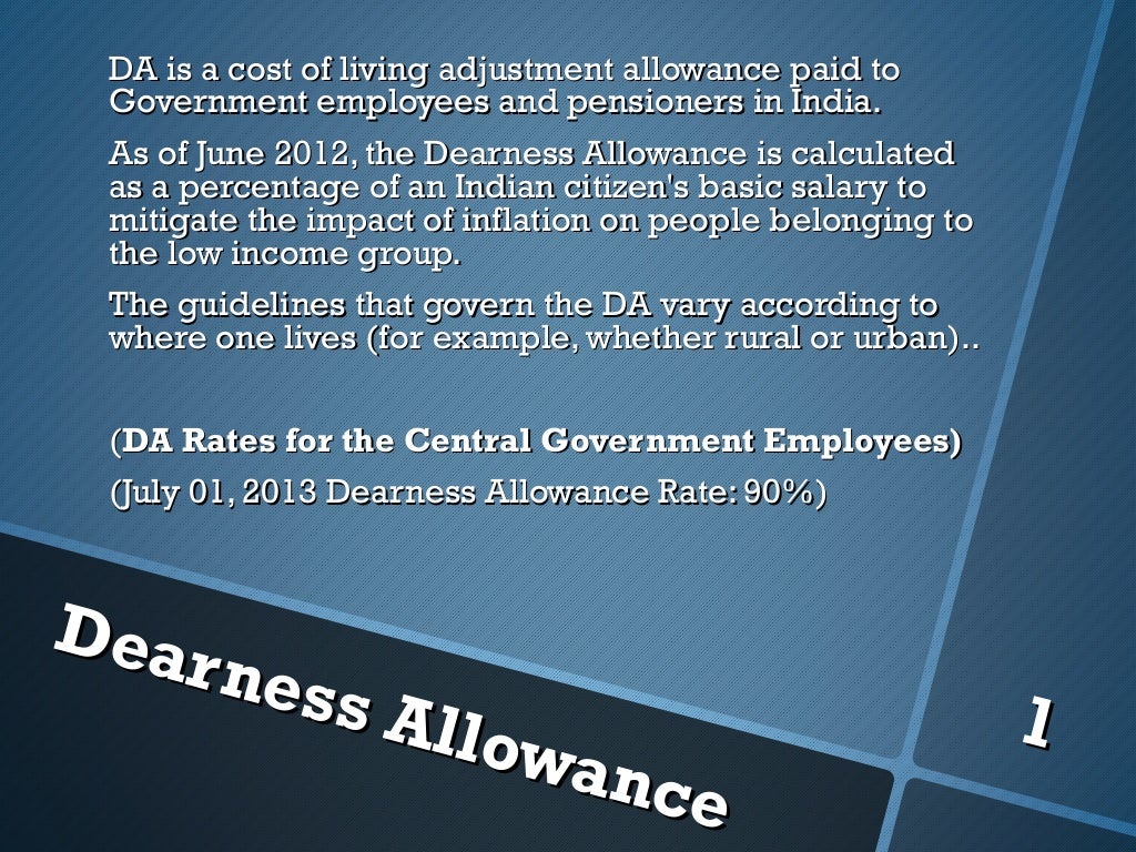 Different types of allowances