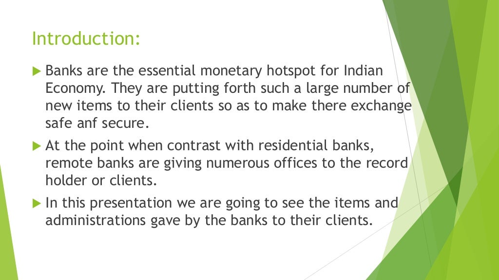 Different Types Of Banking Products