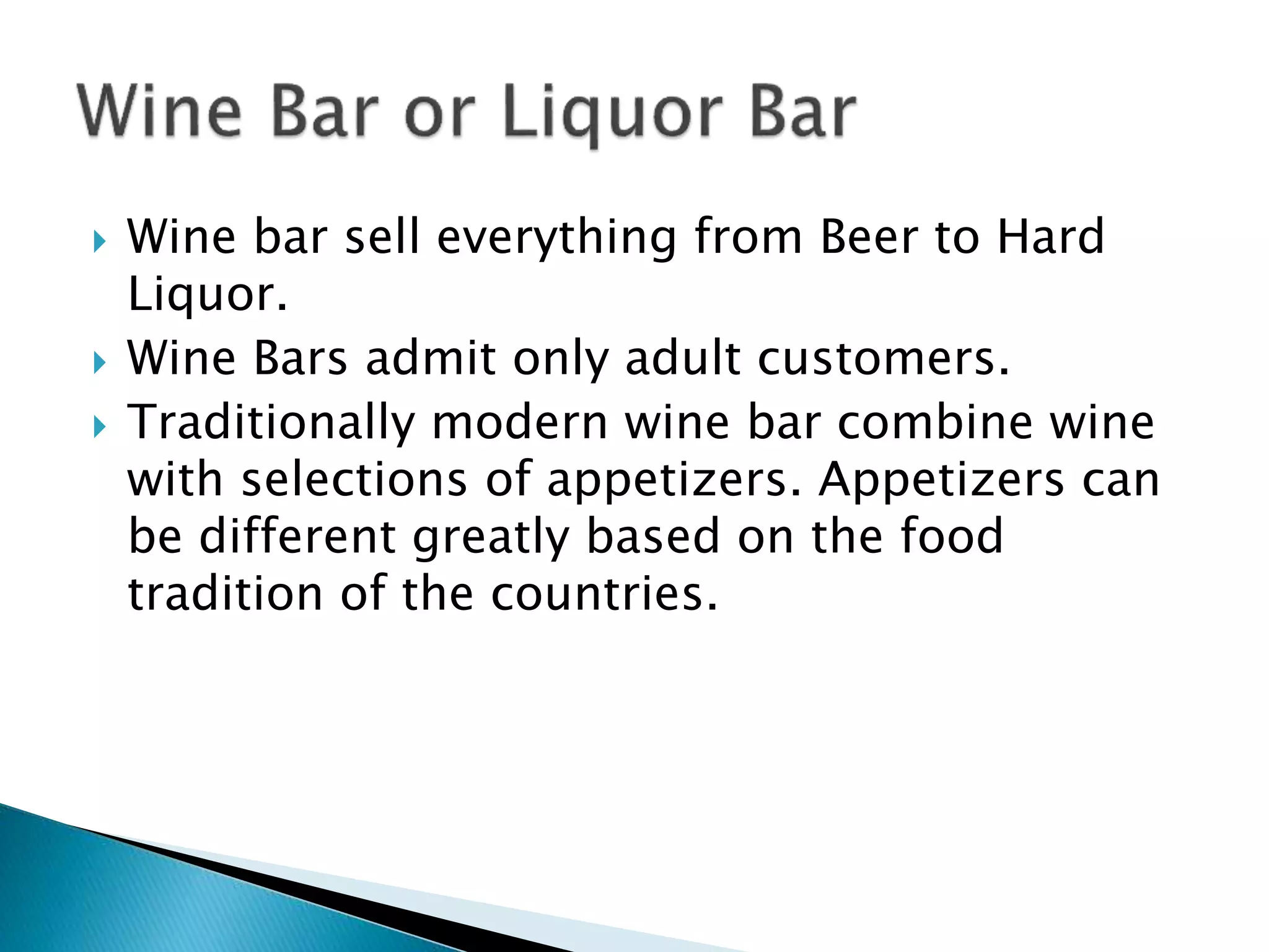 differenttypesofbar-180125124241.pdf | Bars & Restaurants | Attractions