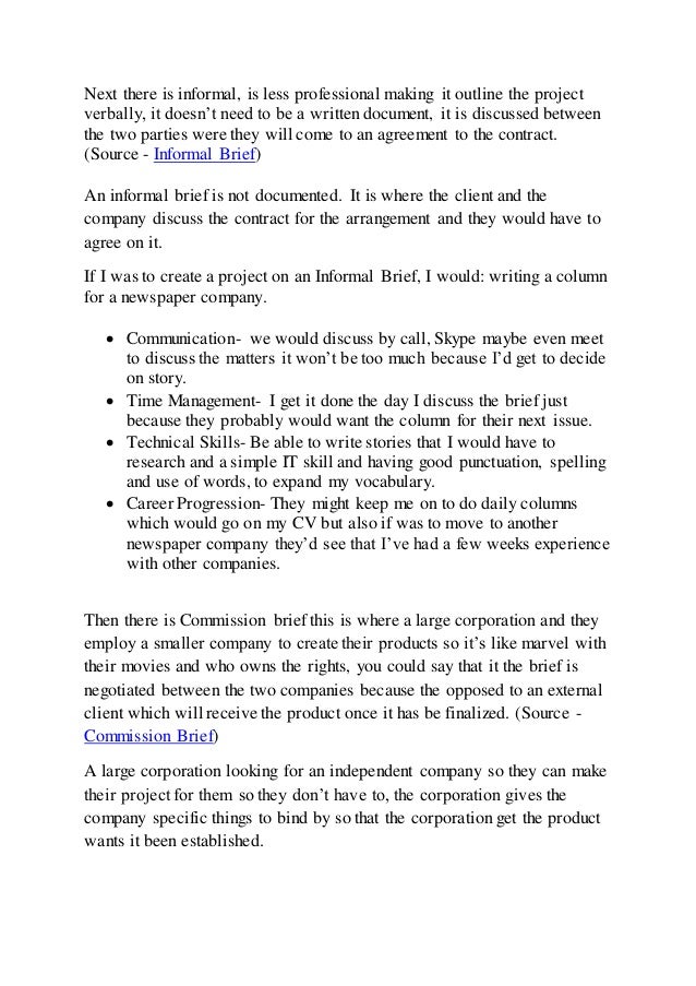 Different types of briefs