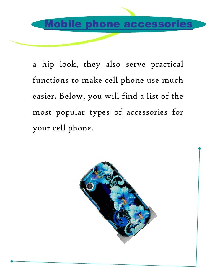 Different Types of Cell Phone Accessories