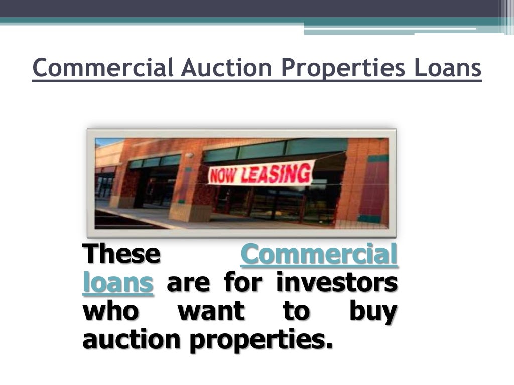 Different types of commercial loans