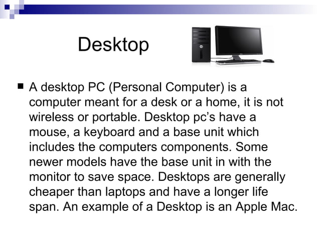 Different Types of Computers | PPT | Smartphones | Consumer Electronics