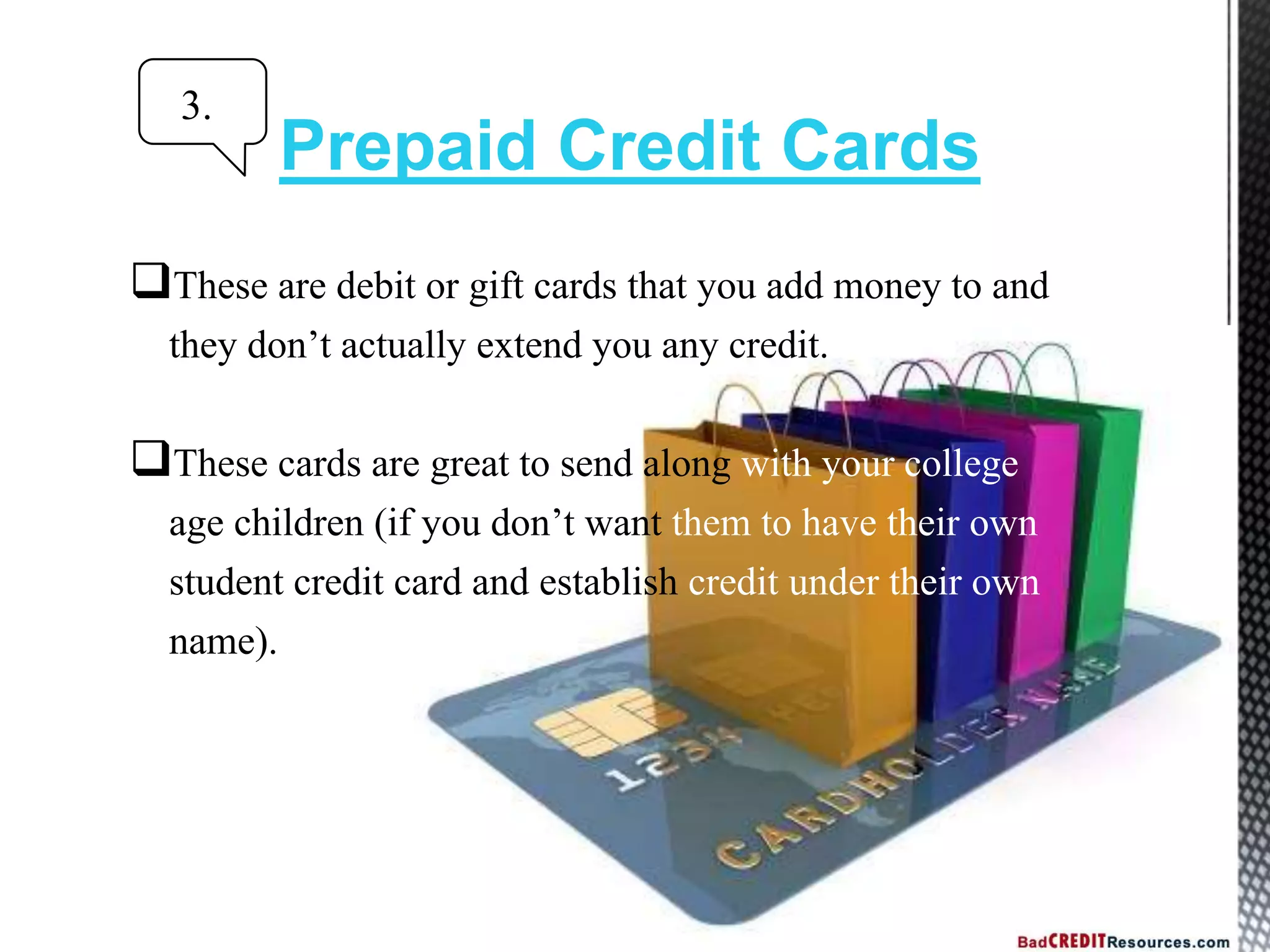 Different Types Of Credit Cards And Features PPTX