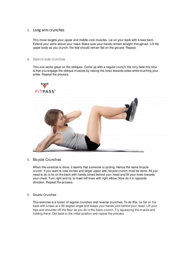 Different Types Of Crunches Exercise 2025