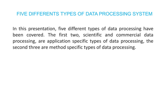 Different types of data processing | PPT