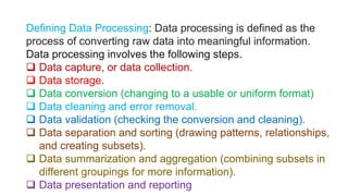 Different types of data processing | PPT